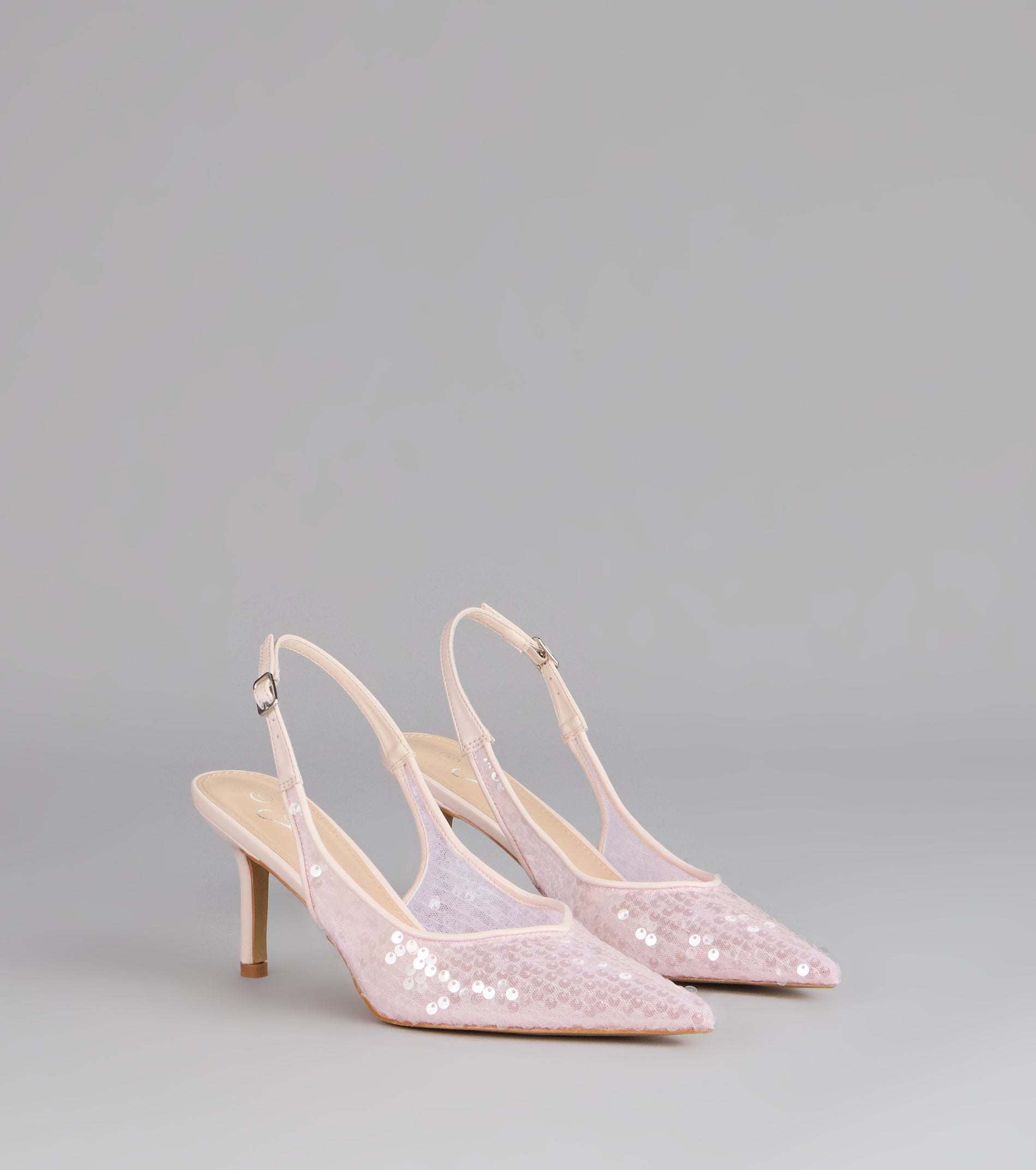 Shimmer Point Slingback Pumps