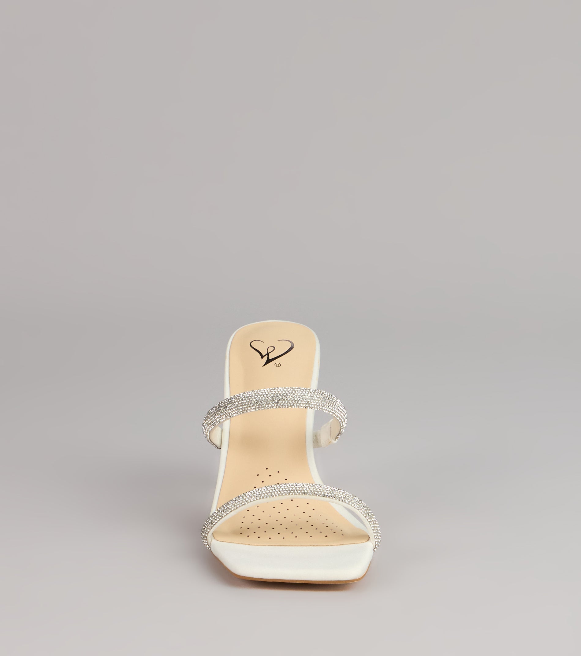 Classy Luxe Rhinestone Strappy Stiletto Mules
