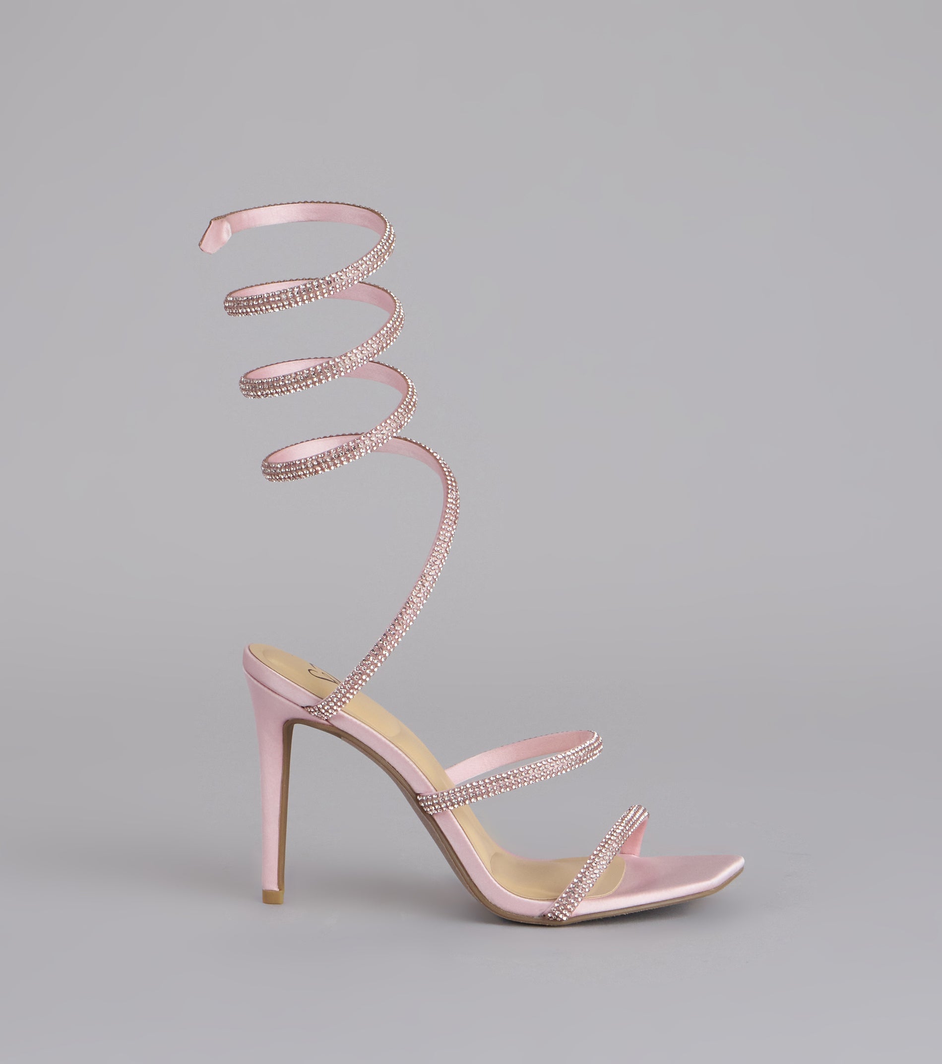 Glamour Diva Spiral Rhinestone Heels
