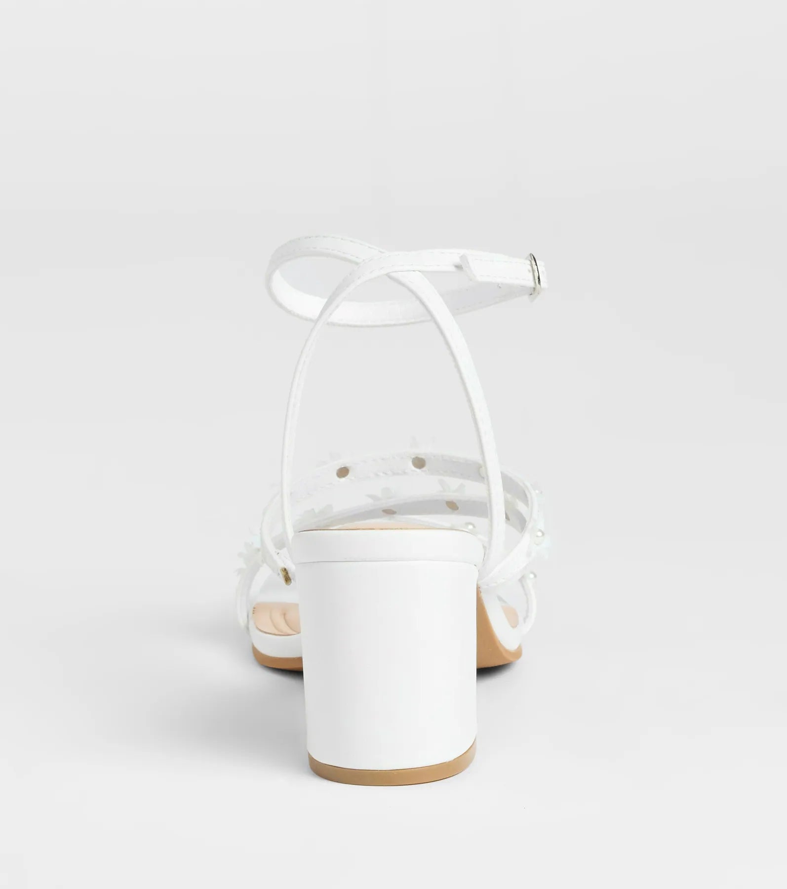Chic Bloom Flower Strappy Block Heels