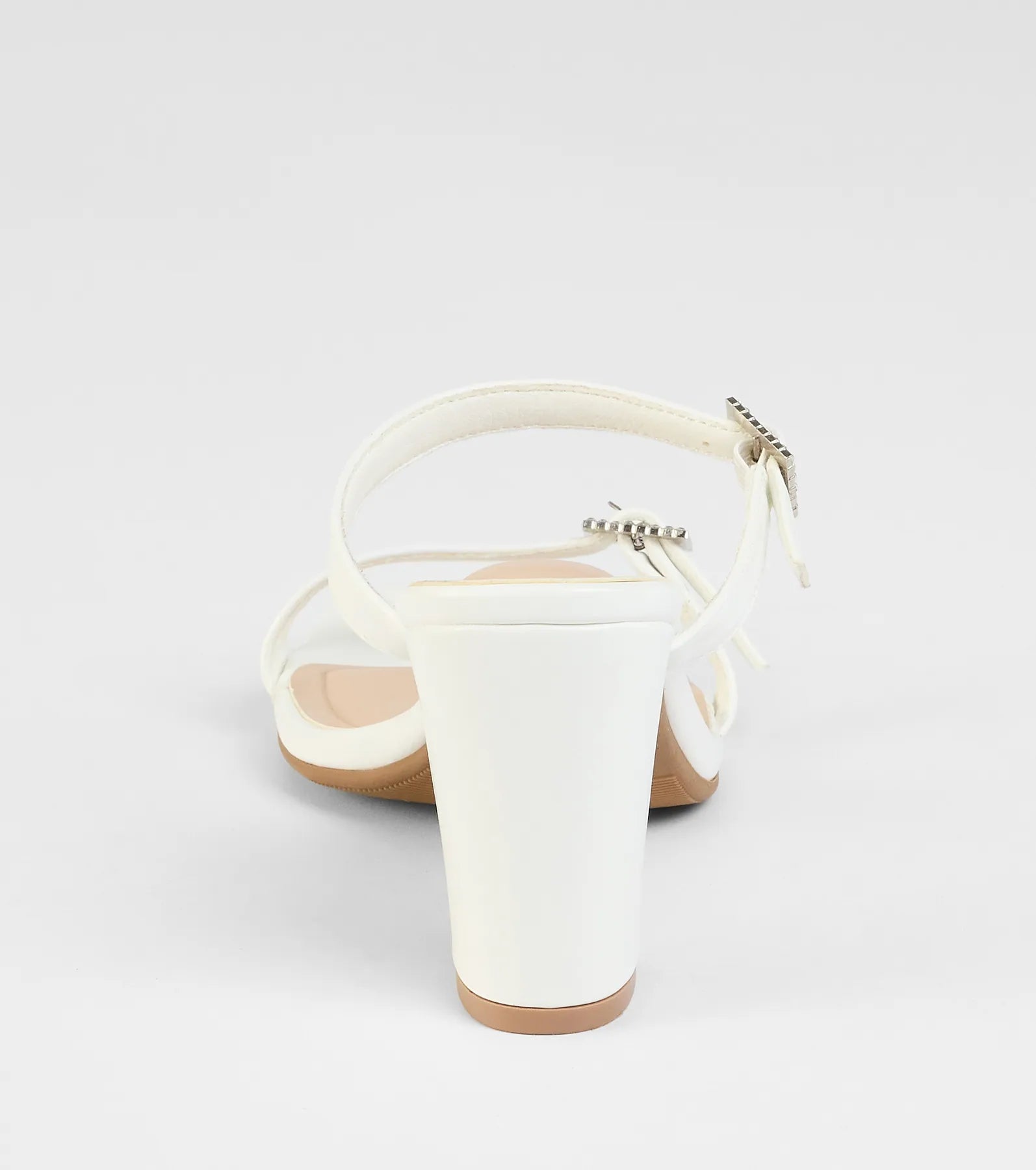 On The Down Low Rhinestone Buckle Mules