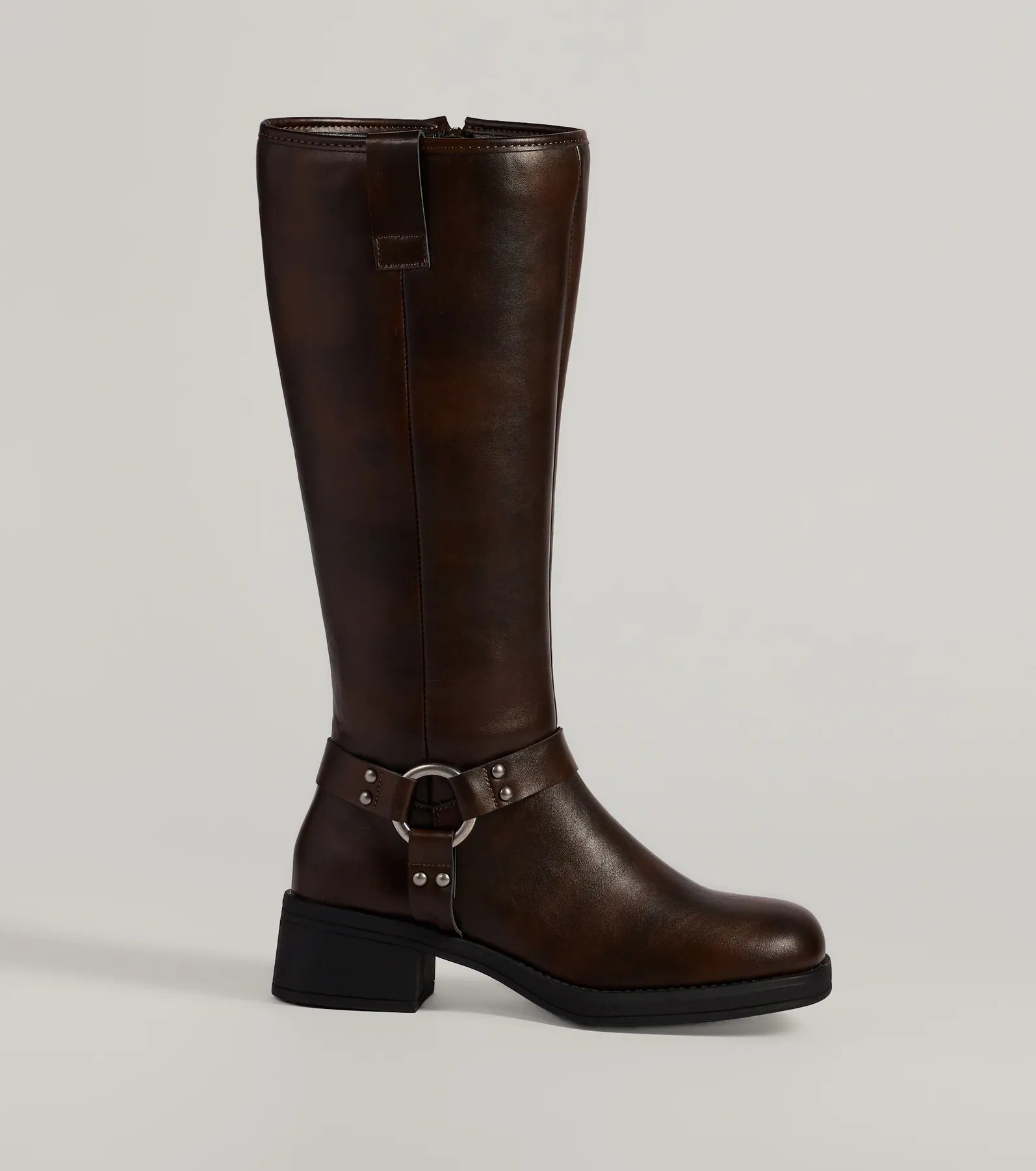 Edgy Moves Under-The-Knee Moto Boots