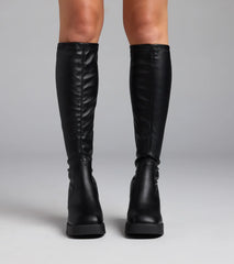 Step Out Platform Block Heel Boots