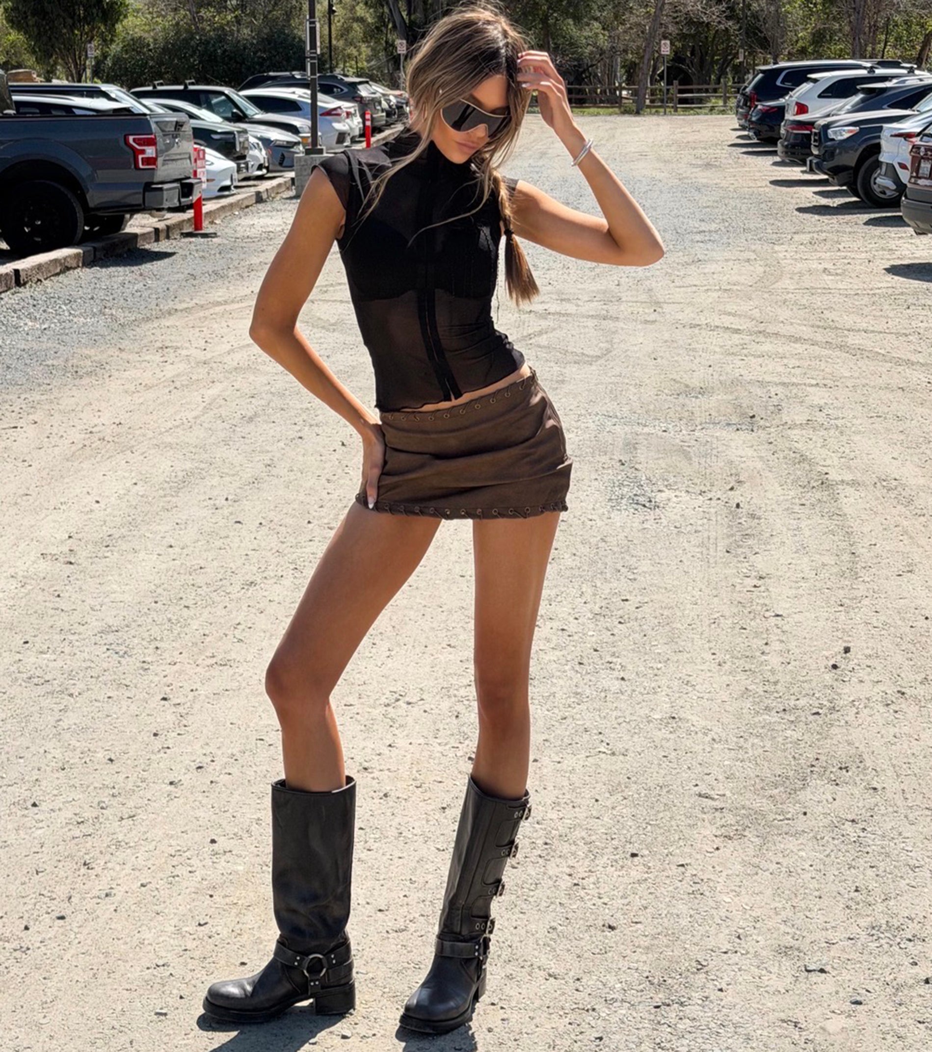 Totally Edgy Buckled Square Toe Boots