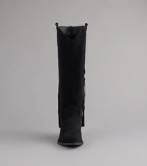 Trendy Strut Fringe Western Boots