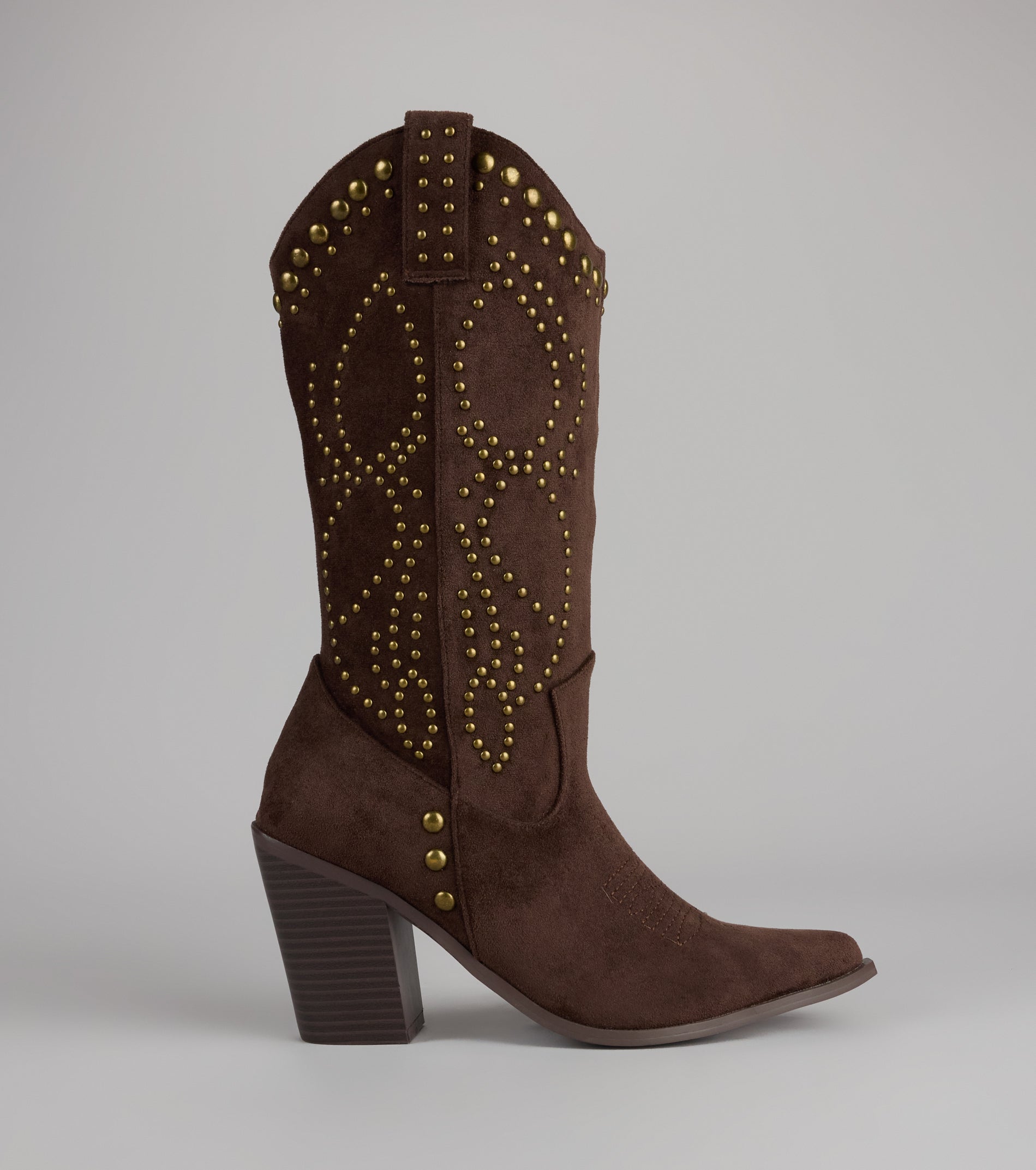 Moving Along Studded Cowboy Boots