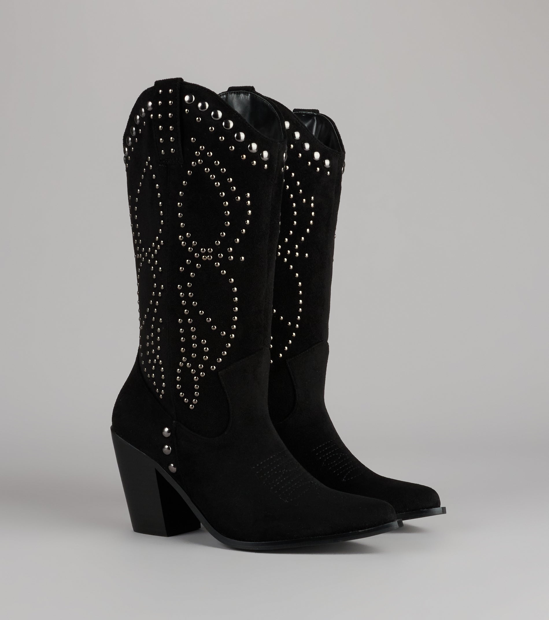 Moving Along Studded Cowboy Boots