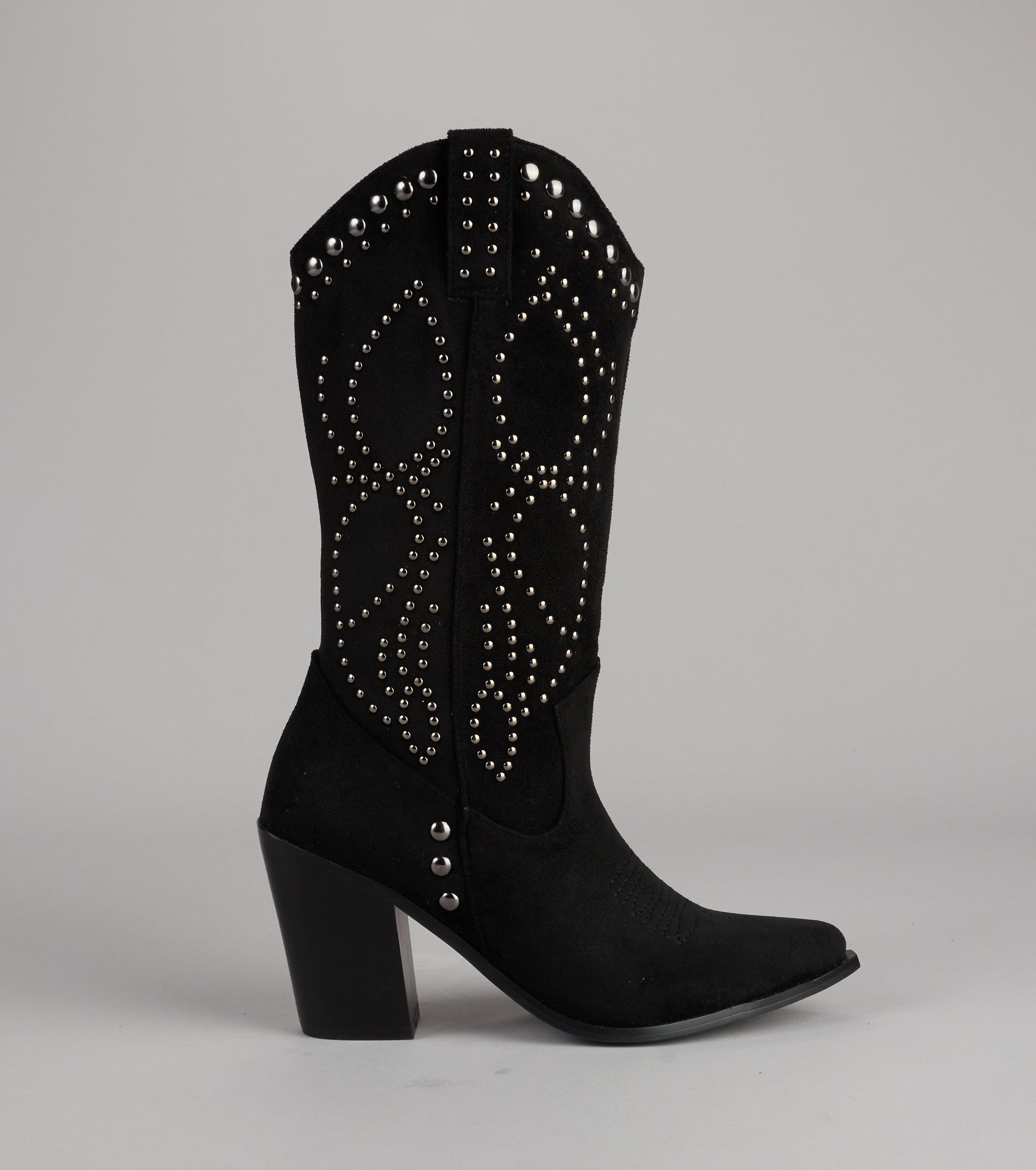 Moving Along Studded Cowboy Boots