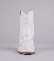 Full Bloom Floral Cowboy Booties