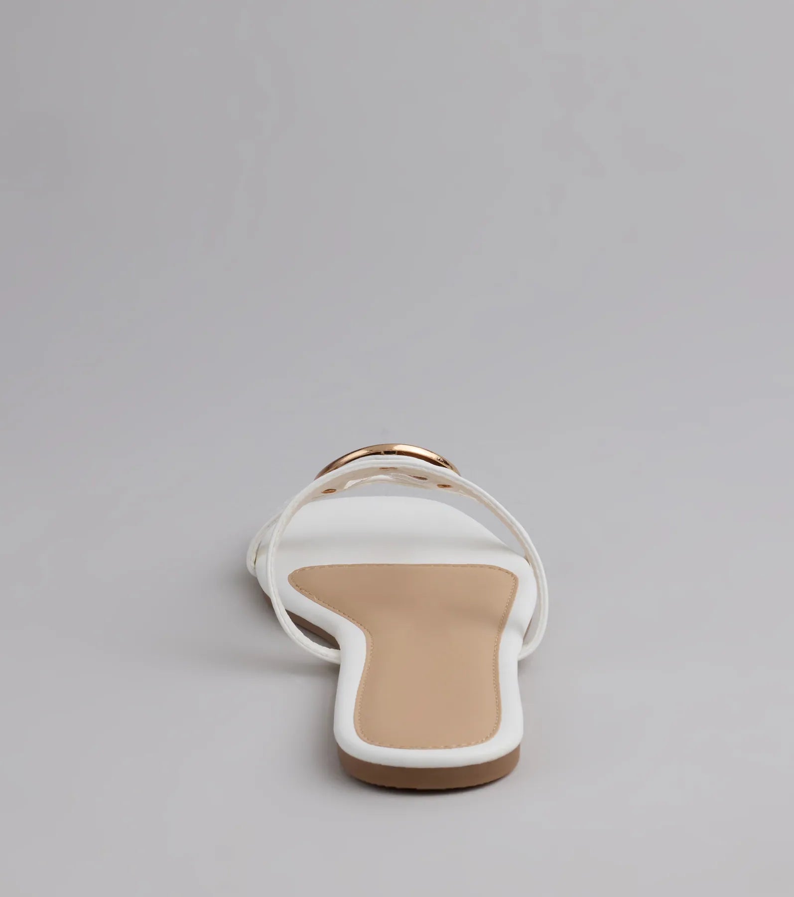Chic And Sleek Square Strappy Flat Sandals