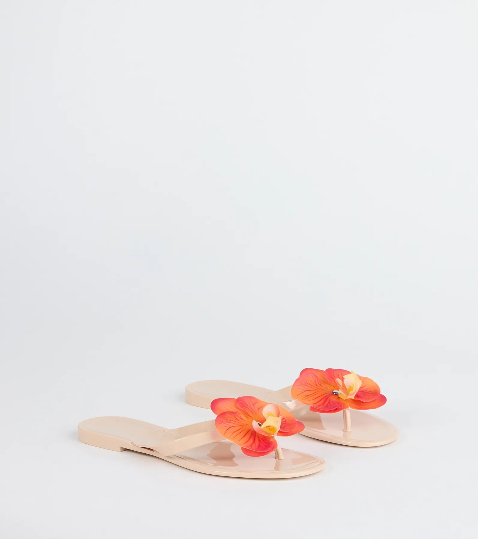 On Vacay Flower Strap Jelly Sandals