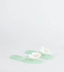 On Vacay Flower Strap Jelly Sandals