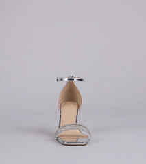 Major Glow Rhinestone Metallic Wedge Heels
