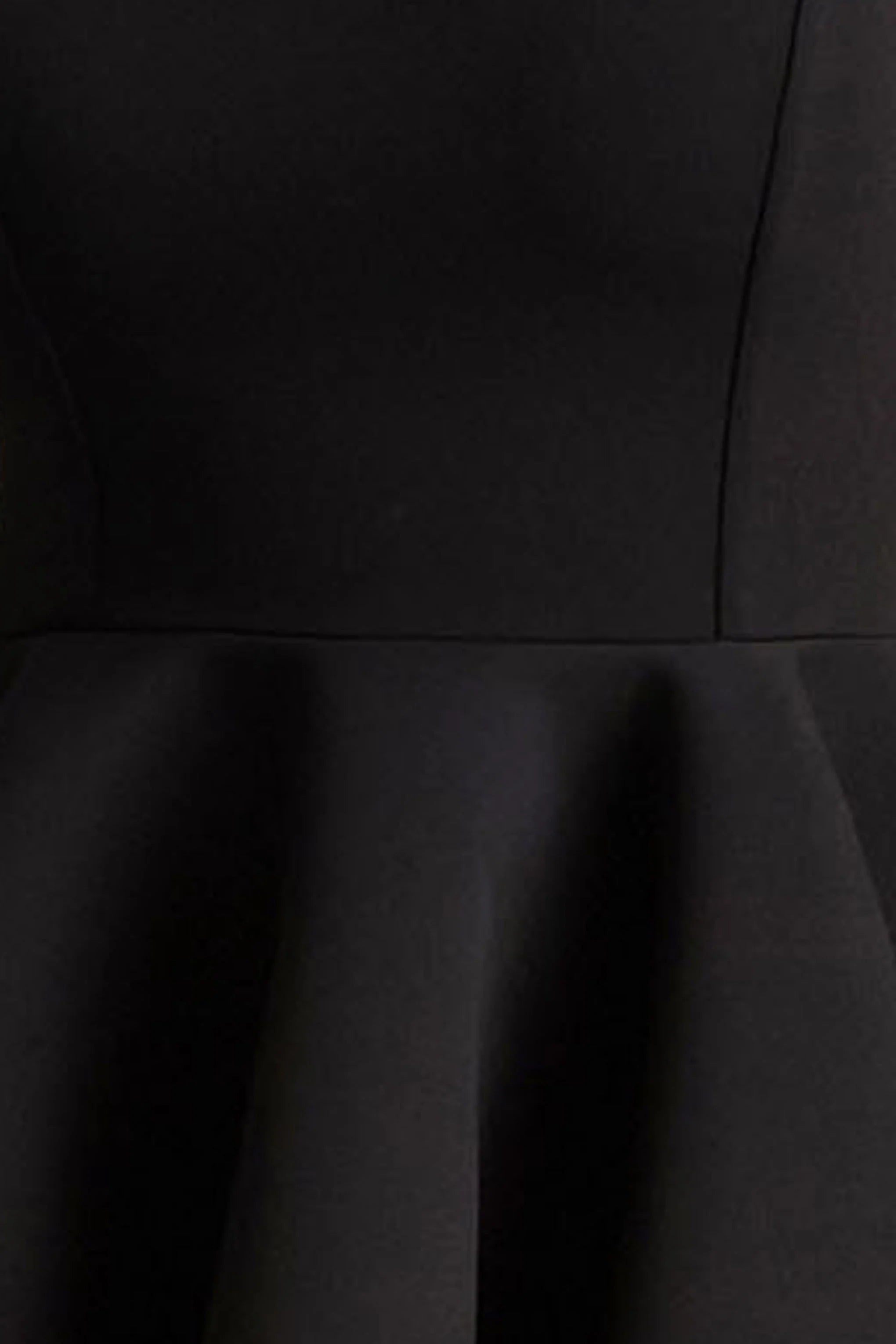 Malia | Black Sweetheart-Neck Skater Mini Dress
