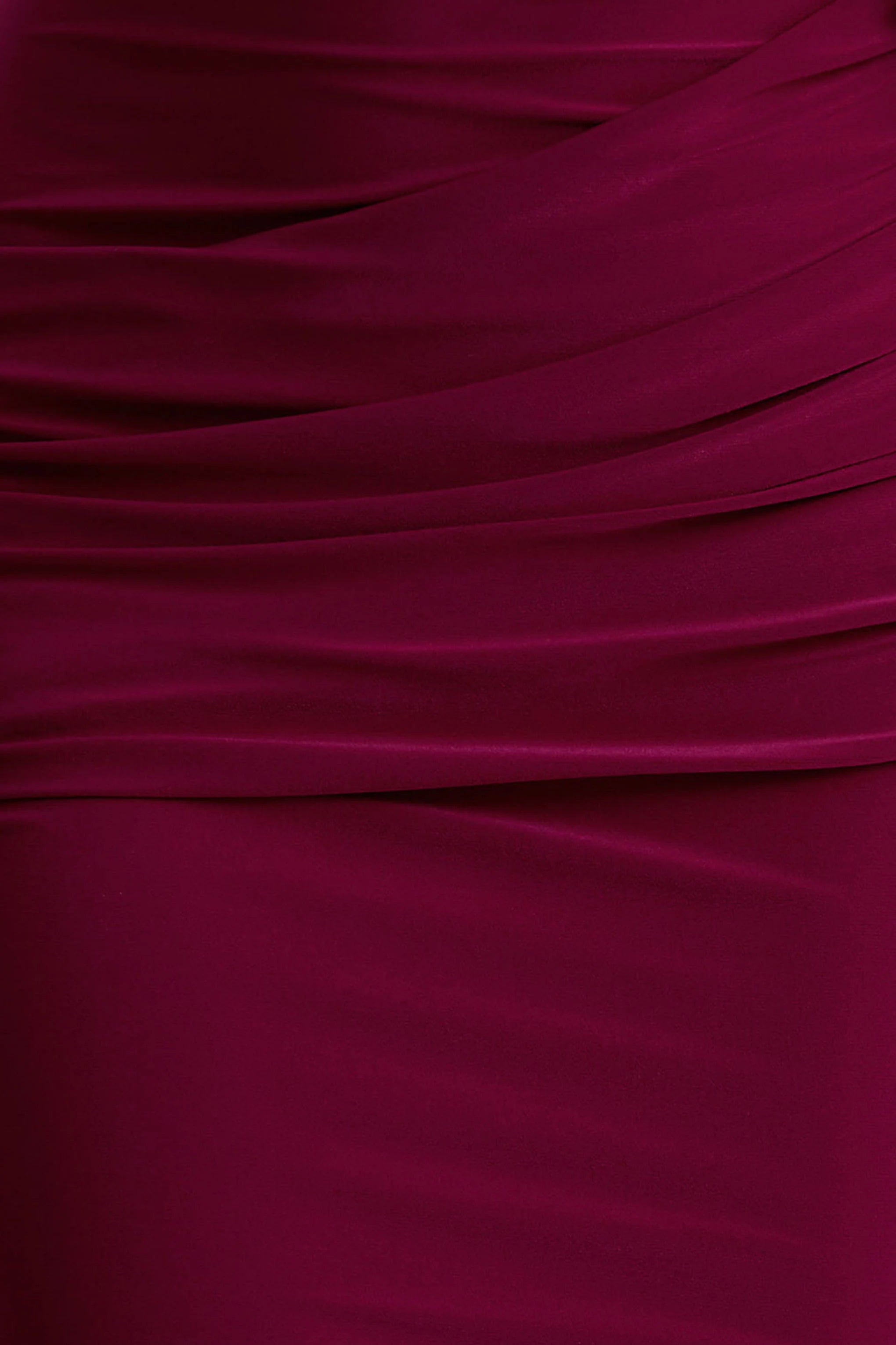 Maeve | Burgundy Cape-Sleeve Draped Maxi Dress