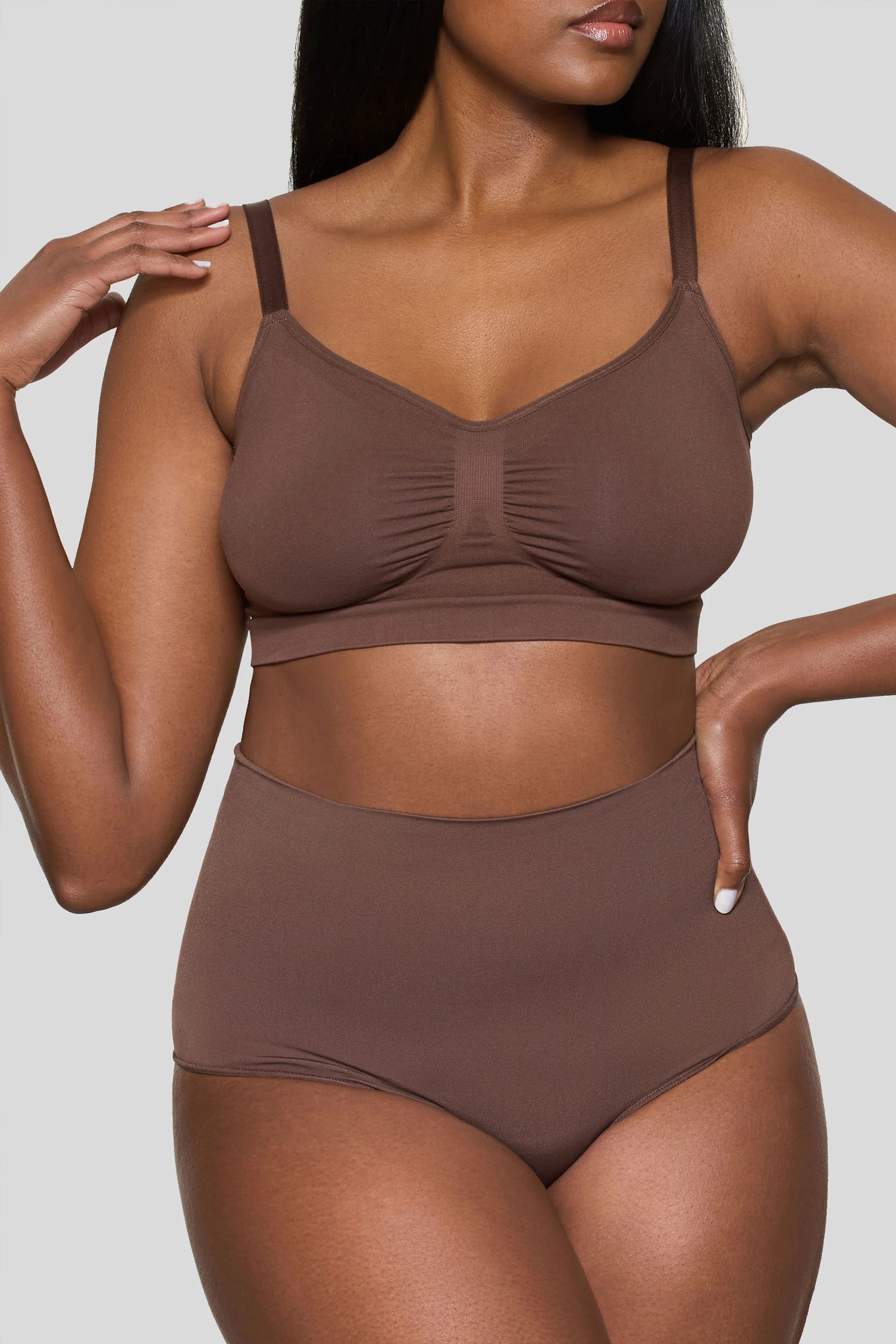 BOOMBA | Cocoa Short-Waisted Thong Shapewear