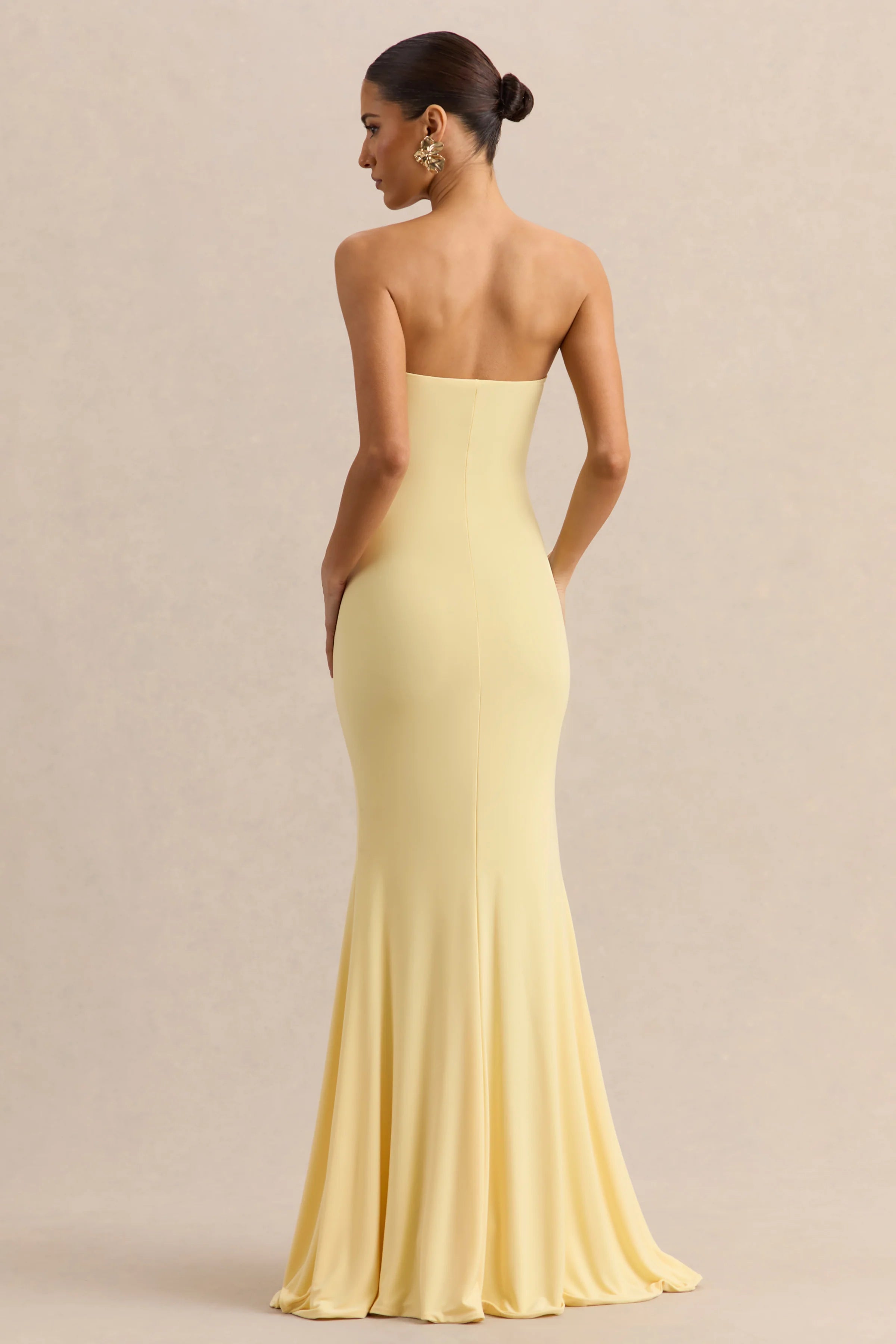 Melva | Lemon Bandeau Maxi Dress