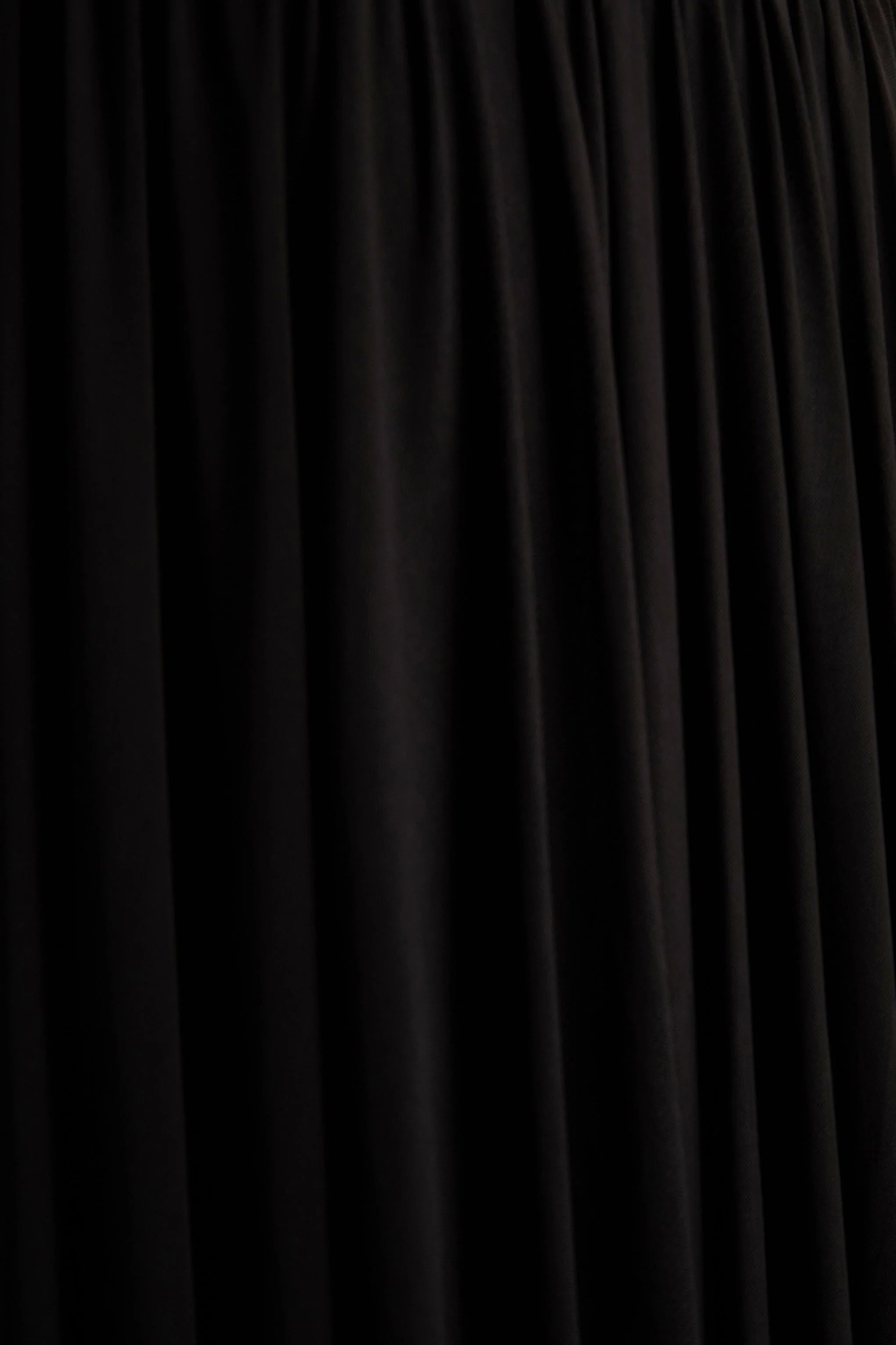 Verity | Black Cowl-Neck Maxi Dress With Sheer-Skirt