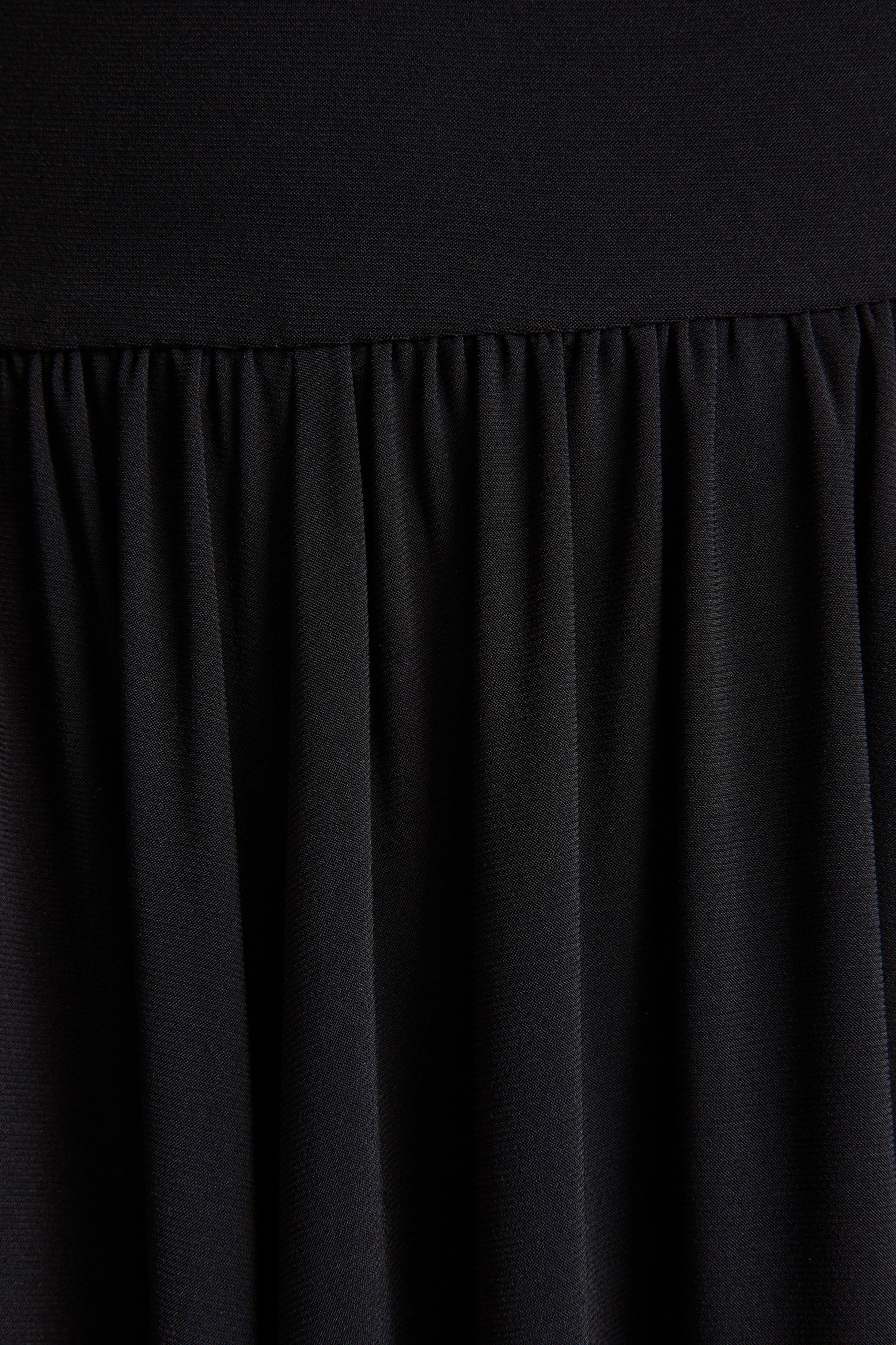 Saskia | Black Bardot-Neck Maxi Dress