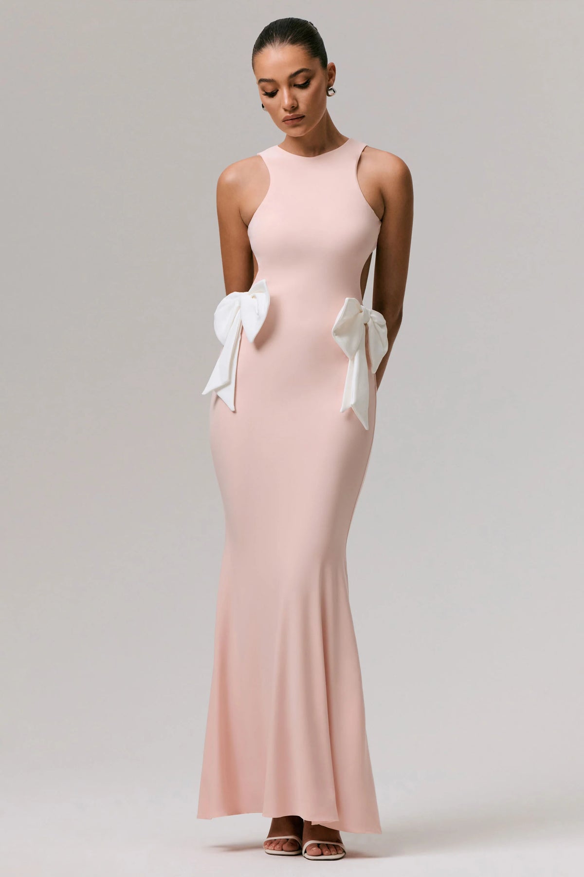 By Your Side | Pink Cut-Out Maxi Dress With Bows