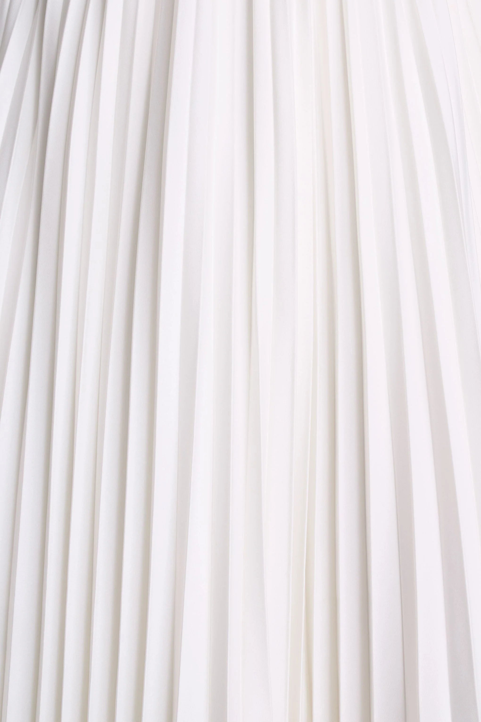 Agua | Cream Satin Sweetheart Midi Dress With Pleated Skirt